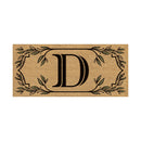 Monogram Flocked Sassafras Coir Switch Mat, Letter D,2rmc1288sd