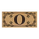Monogram Flocked Sassafras Coir Switch Mat, Letter O,2rmc1288so