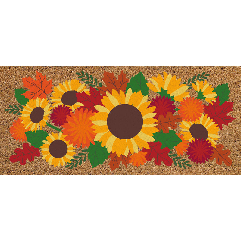 Sunflower Bouquet Flocked Coir Sassafras Switch Mat,2rmc1379s