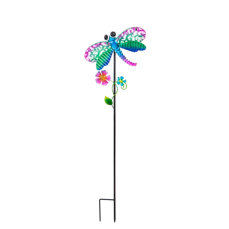 36"H Secret Solar Garden Stakes, Dragonfly,2sp6101c