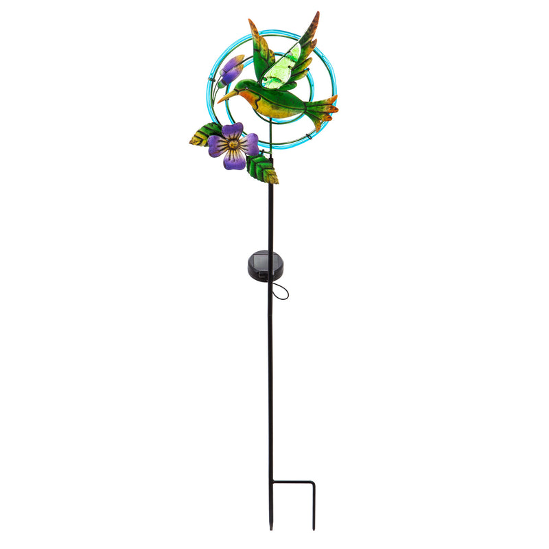 36.25"H Chasing Light Solar Garden Stake, Hummingbird,2sp6192a