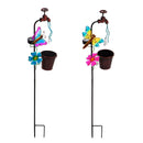 36.25"H Twinkling Light Solar Garden Stake, 2 Asst, Faucet Shaped,2sp6193