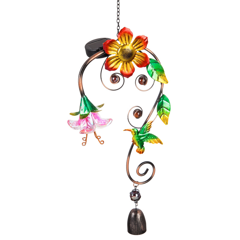 Solar Hanging Outdoor Decoration with Bell, Hummingbird,2sp6813