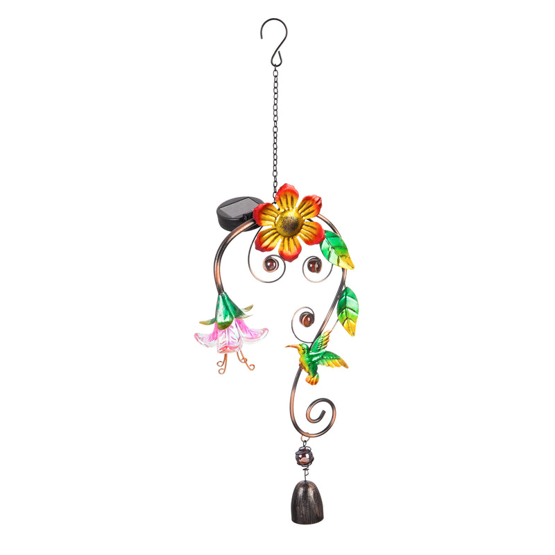 Solar Hanging Outdoor Decoration with Bell, Hummingbird,2sp6813