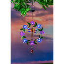 Solar Double Sided Hanging Decor, Dragonfly with Florals,2sp7240