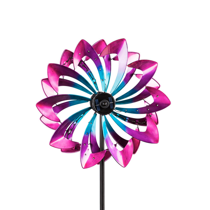 75"H Solar Wind Spinner, Magenta,24"x10.25"x75"inches