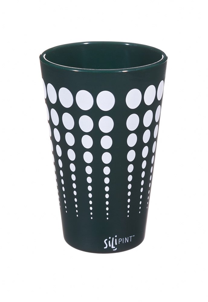 Silipint, Pint, Dark Green with White Dots,2spt026