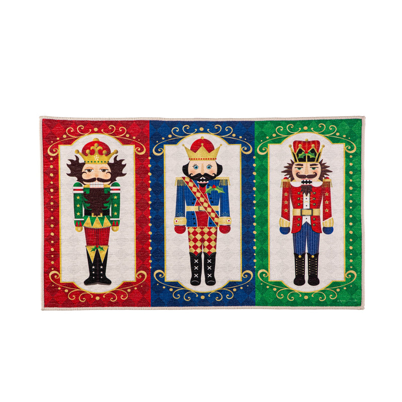 Trio Nutcracker Washable Indoor/Outdoor Mat,2wm036