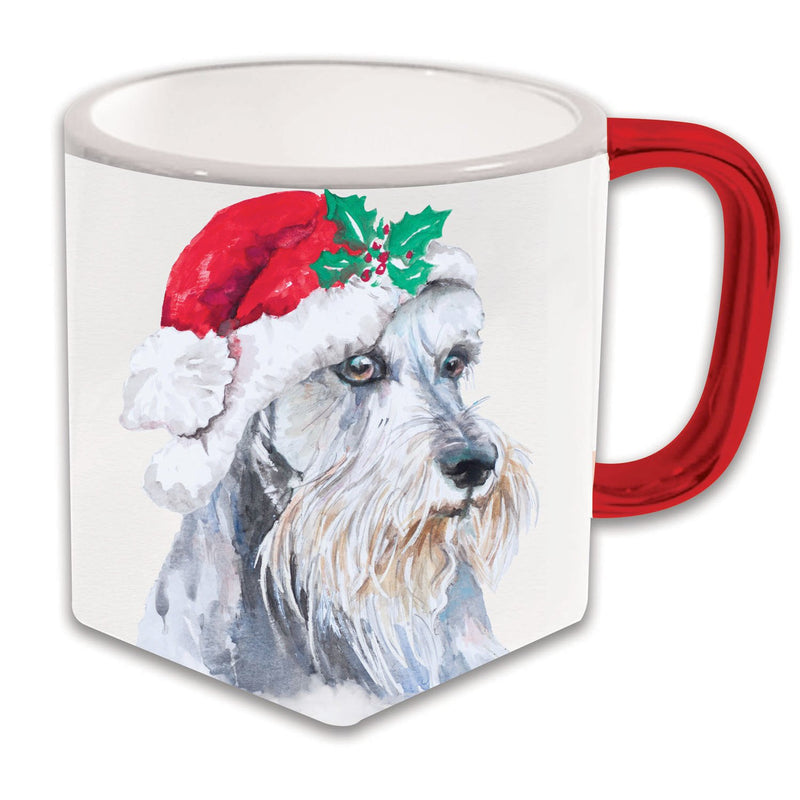 Ceramic Geometric Shaped Cup, 10 OZ, 4 Asst: Schnauzer/ Beagle/Yorkshire Terrier/Boston Terrier,3agc7755