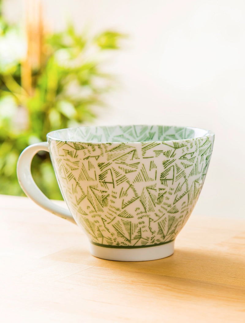 Ceramic Cup, 15 OZ, Green Jasmine,3am009g