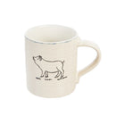 Ceramic Cup, 16 OZ with  bow, Farmhouse, 4 Asst,3amh082