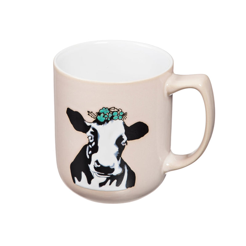 Ceramic Cup, 14 OZ,  Cow,3amh134