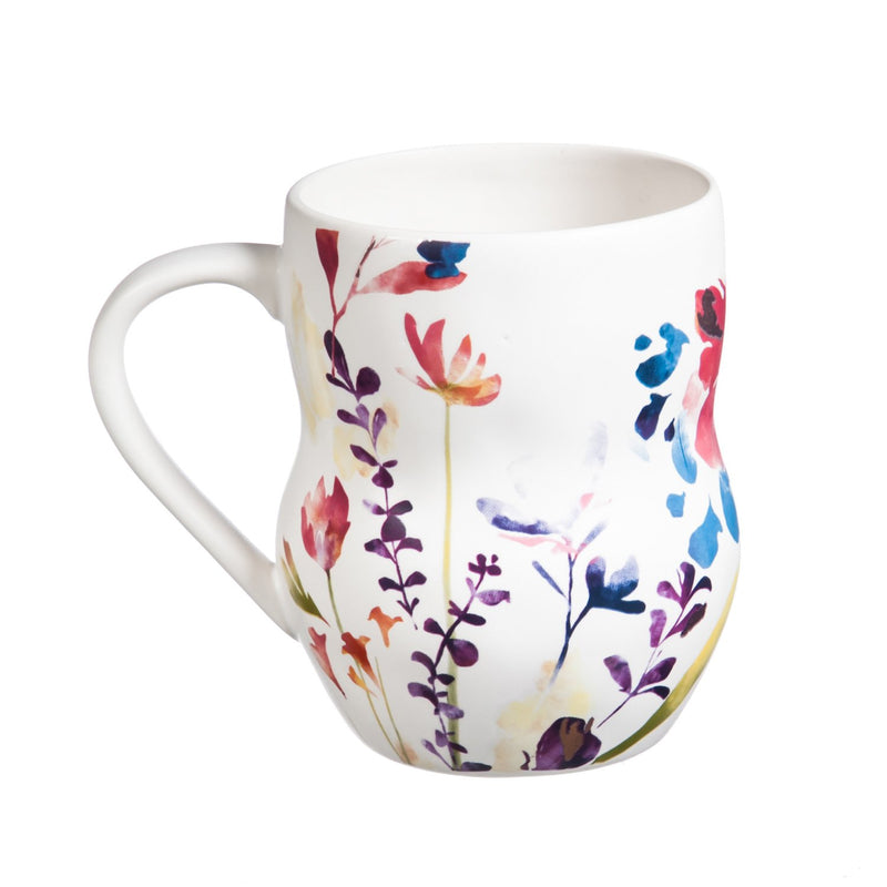 Ceramic Cup, 14 oz., Watercolor Boho,3ash6350