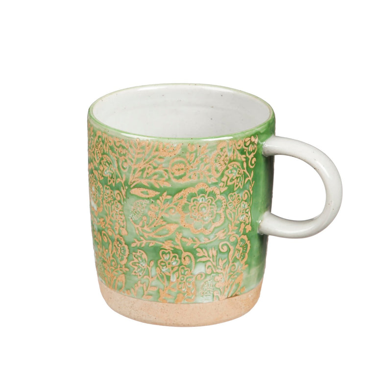 Porcelain Cup, 12 OZ, Artisan Series 4, Green,3asu006c