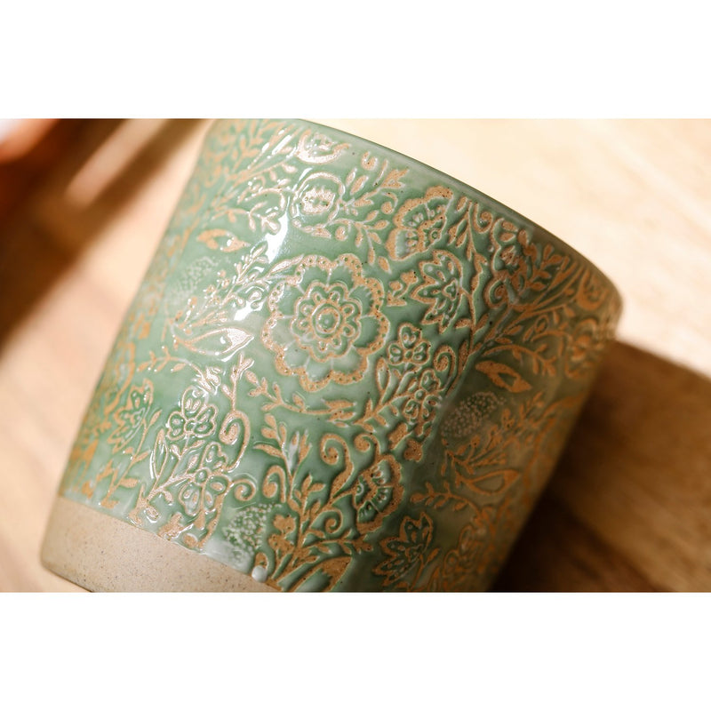 Porcelain Cup, 12 OZ, Artisan Series 4, Green,3asu006c