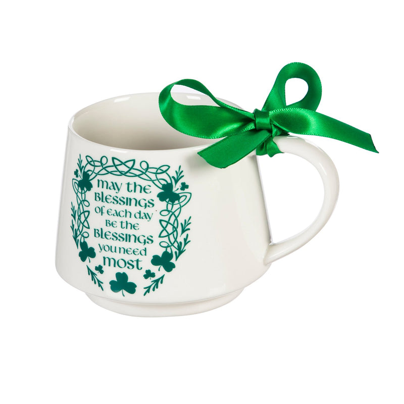 Ceramic Cup, 12 OZ., w/ Ribbon and Box, Celtic Memories,3asu7481