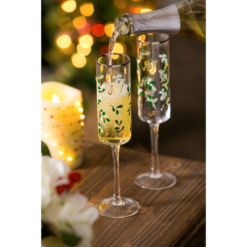 Color Changing Champagne Flute, 7 OZ, Joy, Set of 2,3cfc001