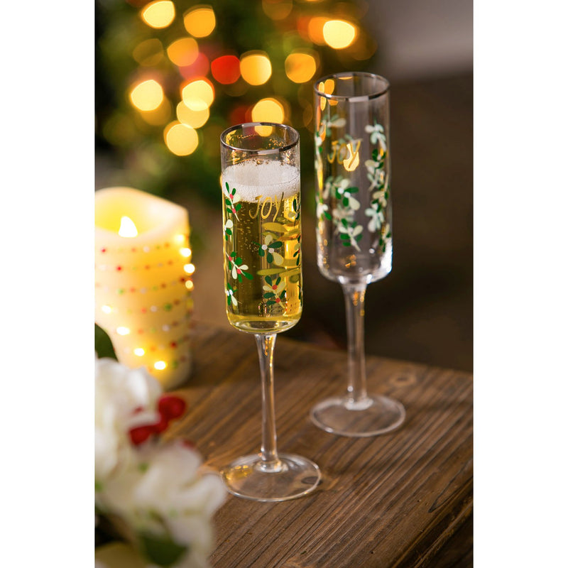 Color Changing Champagne Flute, 7 OZ, Joy, Set of 2,3cfc001