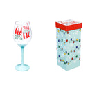 Wine Glass w/ Box, 12 oz., Ho Ho Whole Bottle,3cwg186