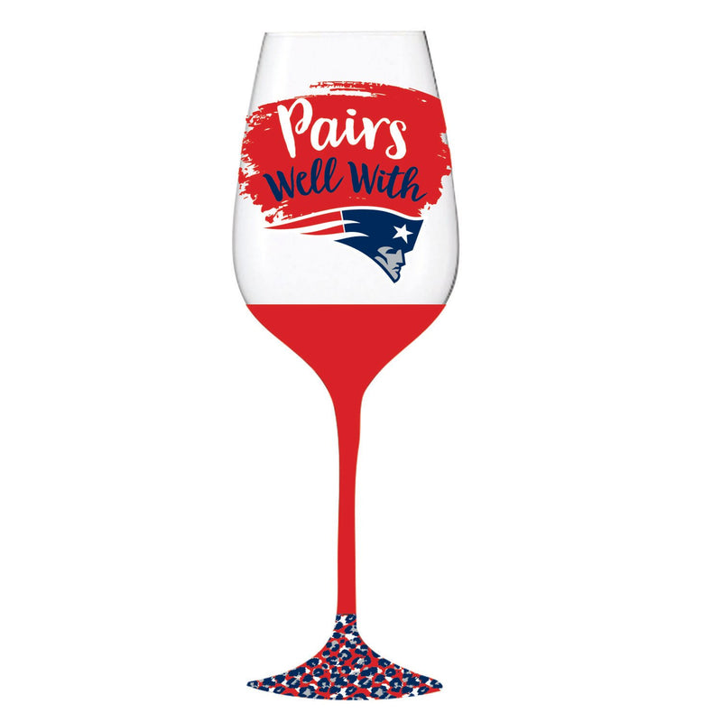 New England Patriots, 17oz Boxed Stemware,3cwg3818