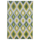 ReversibleWeather-resistant Rug 4'x6' Green and Yellow,3dm015a