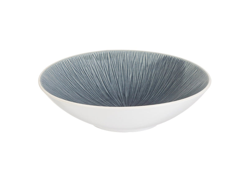 Cypress Ceramic Debossed Bowl, 32 OZ, Serenity Collection, 2 Asst., 9.7'' x 9.7'' x 2.3'' inches