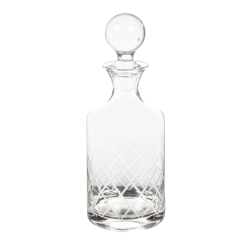 Glass Whiskey Five Piece Set, Diamond Pattern,3gws002