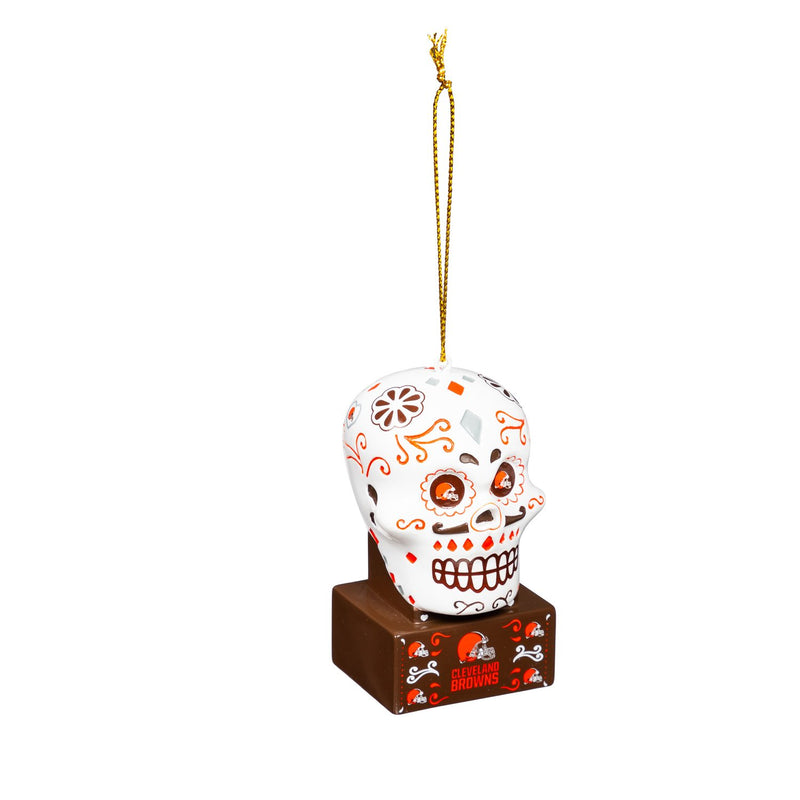 Cleveland Browns, Sugar Skull Orn,3ot3807sk