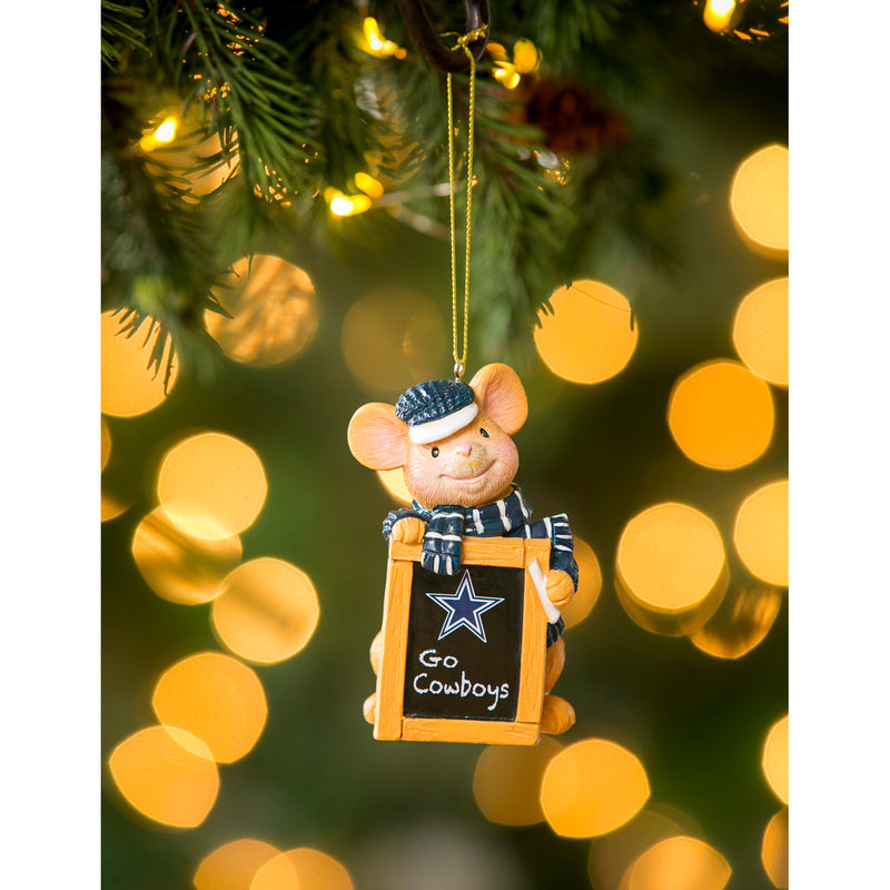 Dallas Cowboys, Holiday Mouse Ornament,3ot3808mou