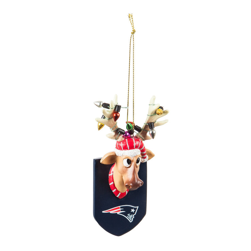 New England Patriots, Resin Reindeer Orn,3ot3818rro