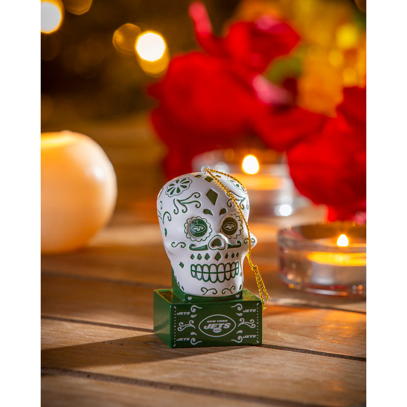 New York Jets, Sugar Skull Orn,3ot3821sk