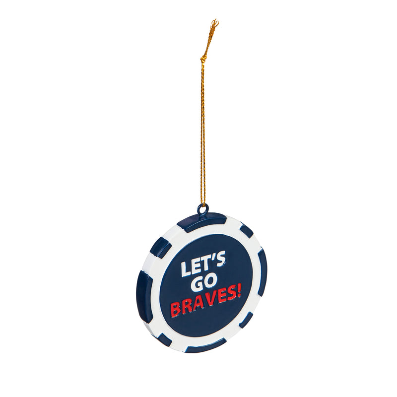 Atlanta Braves, Game Chip Ornament,3ot4201pc