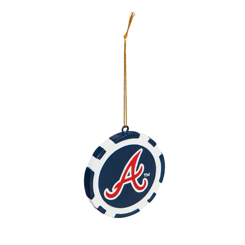 Atlanta Braves, Game Chip Ornament,3ot4201pc