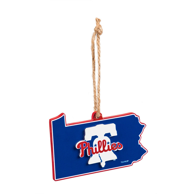 Philadelphia Phillies, State Ornament,3ot4220state