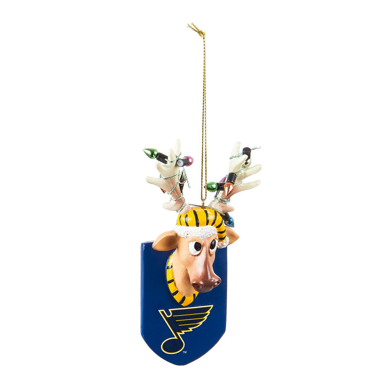 St Louis Blues, Resin Reindeer Orn,3ot4374rro