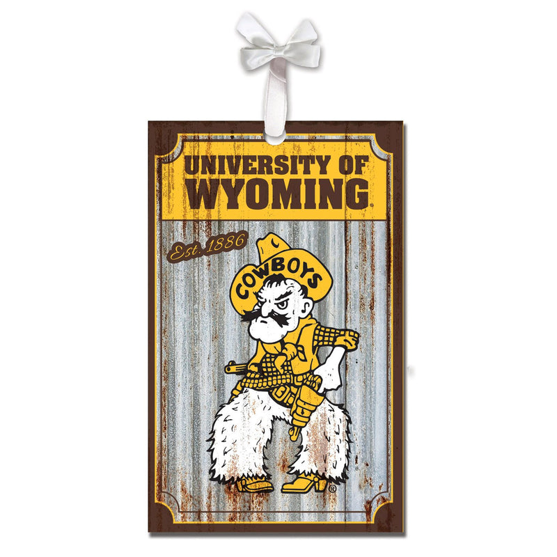 University of Wyoming, Metal Corrugate Ornament,3ot5005mc