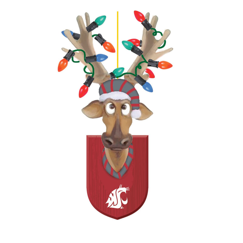Washington State University, Resin Reindeer Ornament Officially Licensed Decorative Ornament for Sports Fans