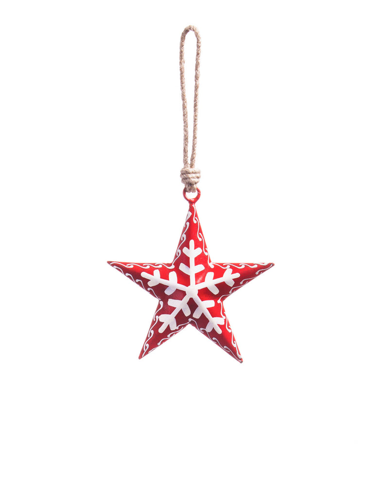 Red Metal Nordic Stars, Set of 3,3otm083