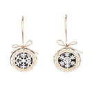 Wood Snowflake Ornament, 2 Asst,3otw232