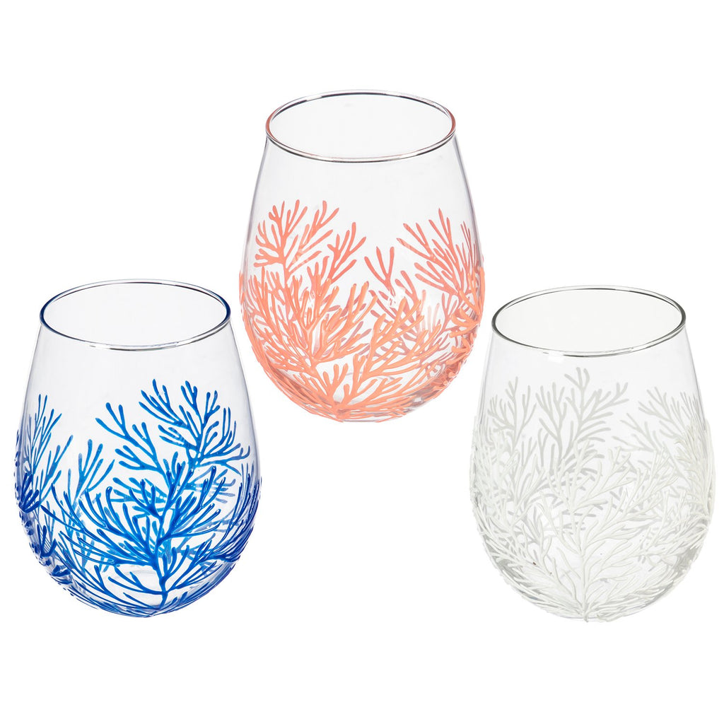 Stemless Wine Glass Set x4