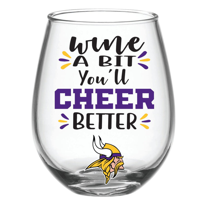 Minnesota Vikings, 17oz Boxed Stemless Wine,3sl3817