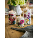 Ceramic Round Tealight Holder, Vivid Bouquet, Set of 3,3th7057b