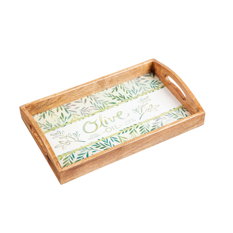 Wood Frame Nesting Tray, Olive Market Collection, Set of 2,3tw37868