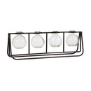 Glass Vases with Metal Rack,3va135