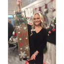 Wooden LED Sled Wall Decor, 2 Asst,3wpl013