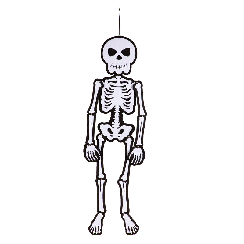 Posable Trick or Treat Halloween Skeleton Hanging Décor,401259a