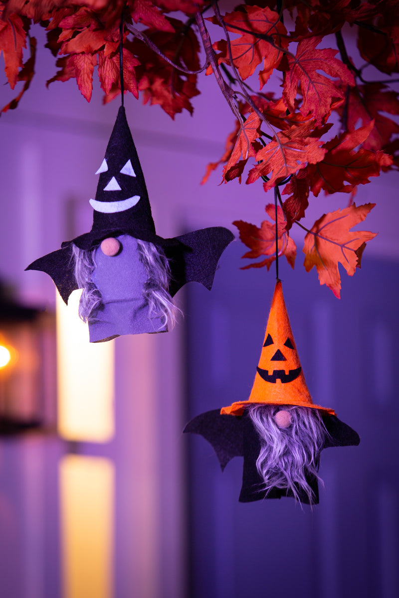 Animated Shaking Halloween Gnome with Sound Hanging Décor,401267bl