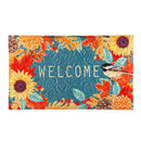 Fall Chickadee Wreath Embossed Floor Mat,41em2542
