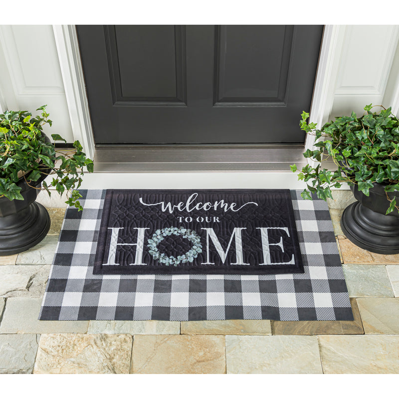 Eucalyptus Welcome Embossed Mat,41em2648