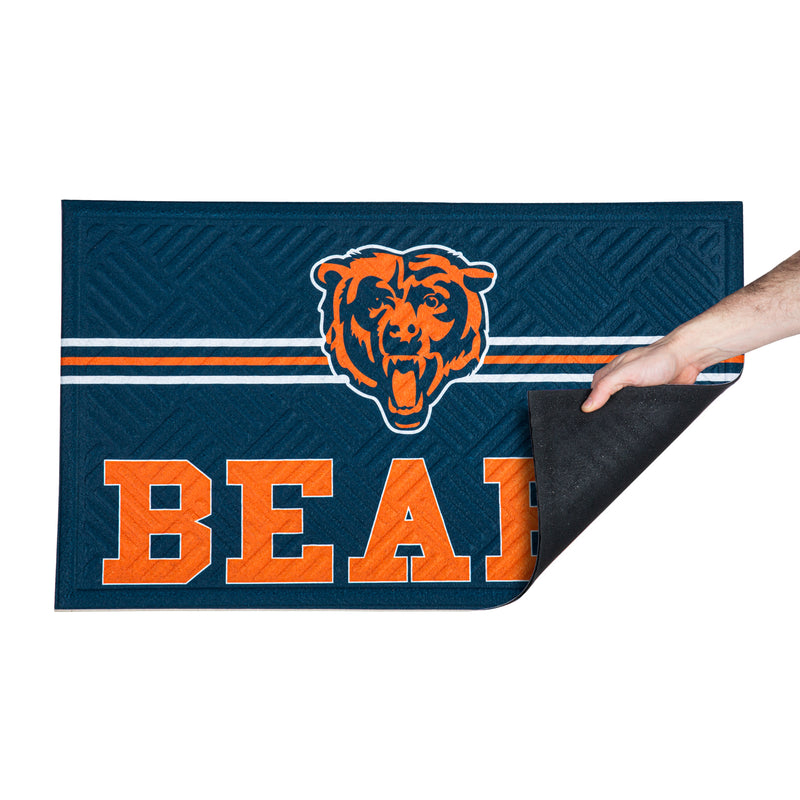 Embossed Mat, Cross Hatch, Chicago Bears,41em3805ch